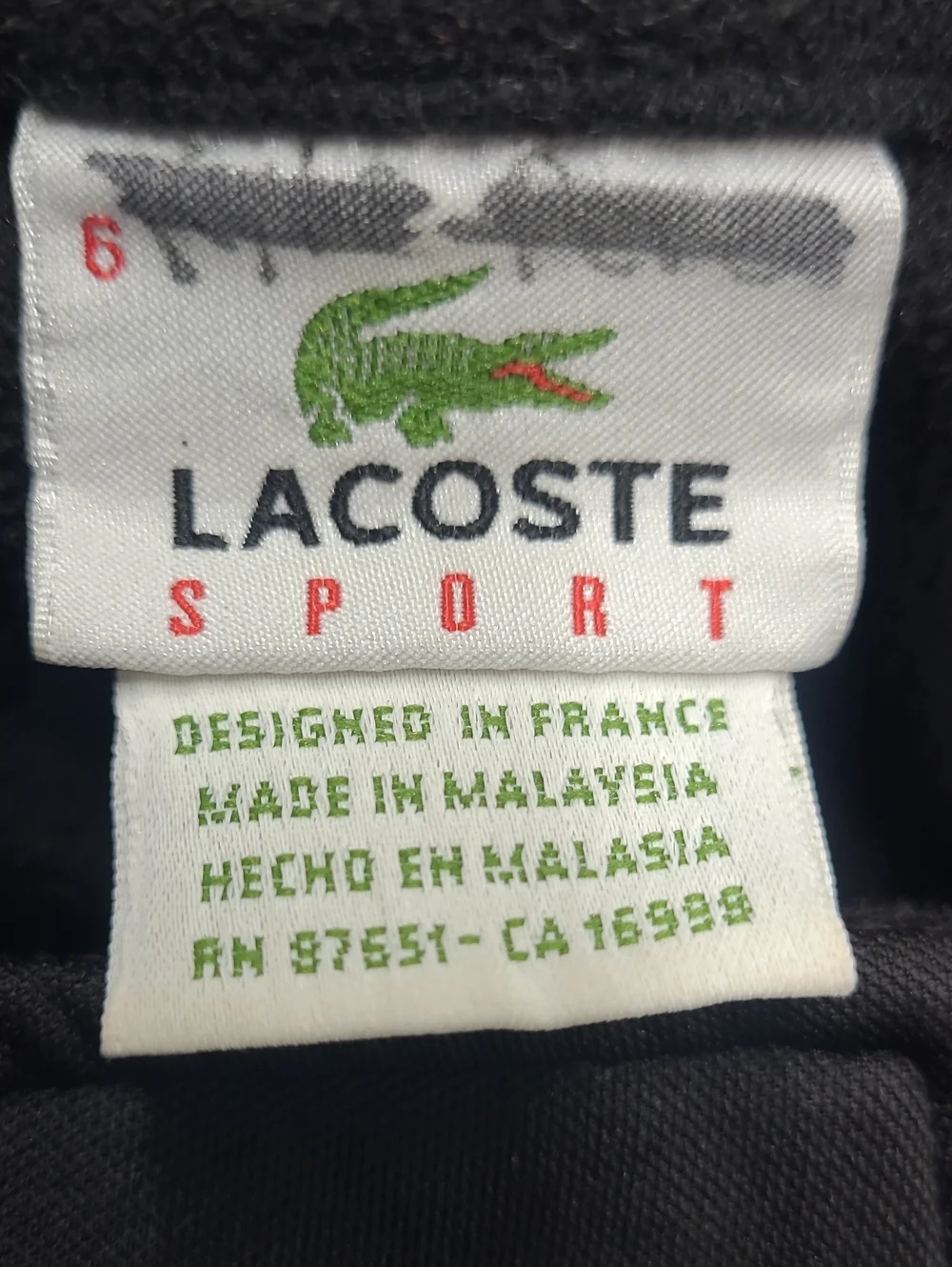 Lacoste Sport Men's Black Full-Zip Jacket Size 6 (XL)